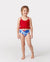 Toddler Girl Swimwear Floral Print Bikini Set for Girl, Perfect for Summer Beach Days & Pool Parties Red
