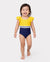 Toddler Girl Stripe & Colorblock Spliced One Piece Swimsuit ColorBlock