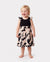 Toddler/Kid Girl Cross Back Floral Strap Dress Black