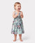 Toddler/Kid Girl Sets Flora Print Strap Belted Dress Light Green