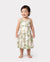 Kleinkinder/Mädchen Outfits tropisches Blumenmuster Trägerkleid Hellgrün