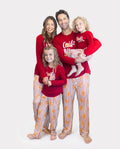 Christmas Matching Family Pajamas Gingerbread Print Burgundy