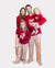 Christmas Matching Family Pajamas Gingerbread Print Burgundy