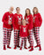 Christmas Matching Family Pajamas Set Glow In The Dark Reindeer Print PJS with Christmas Socks Red