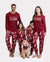 Christmas Matching Family Pajamas Festive Dog Print Burgundy