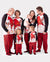 Christmas Family Matching Santa Print Raglan Sleeves Pajamas Sets with Christmas Socks (SGS Certied Safety) Red