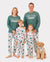 Christmas Family Matching Long Sleeves Very Merry Green Tops Allover Pattern Pants Pajamas Sets with Christmas Socks