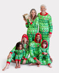 Mono familiar navideño a juego con capucha y estampado Fair Isle de ELF, color verde