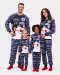 Frosty der Schneemann Weihnachtsfleece mit Schneeflocken-Druck Schlafanzug-Sets mit Weihnachtssocken