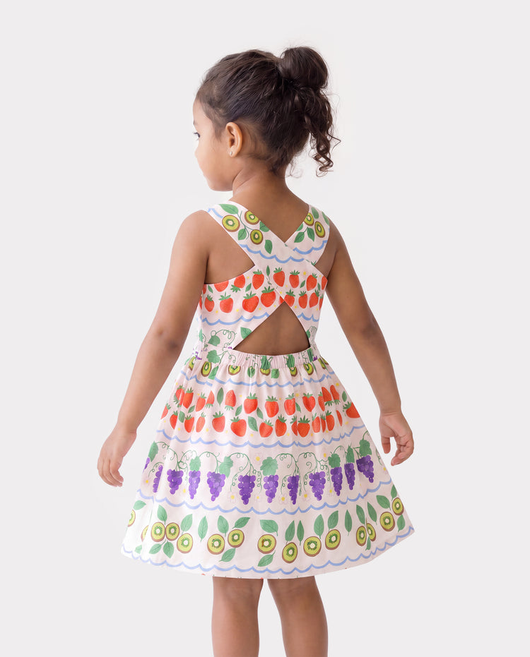 Fresh Market Toddler Girl Fruit Crossback Dress Multi-color