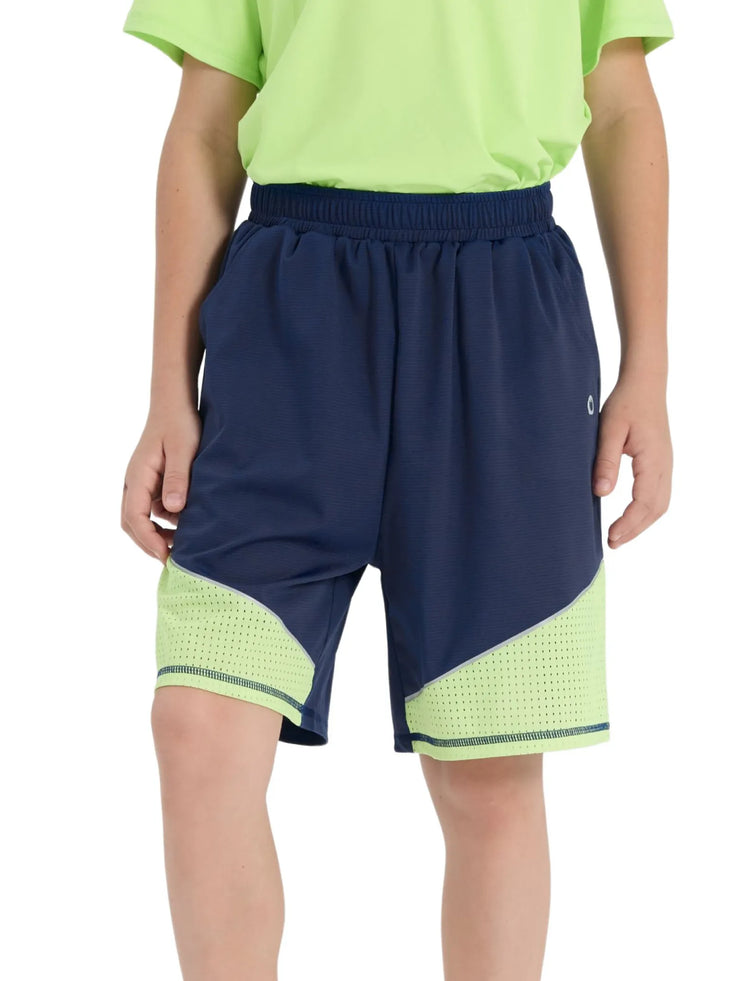 PatPat Rapidair activewear Kid Boy Athletic Quick-Dry Breathable Shorts with Pockets Deep Blue
