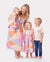 Mommy & me Outfits Set Colorblock Sleeveless Strappy Dress or Short-sleeve T-shirt Multi-color