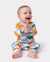 Baby Boy Kindlicher Löwe Knopf Langarm Overall Mehrfarbig