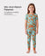 Kleinkind / Kinder Weihnachten / Halloween Pyjama 3-teiliges Bambus Pyjama Set 2-in-1 Look für 4 Jahreszeiten (eng anliegend) grün