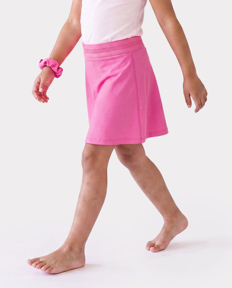 PatPat Rapidair activewear Kid Girl Athletic 2 in 1 Tennis Skort with Pocket Hot Pink