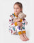 Pijama de bambú de 2 piezas para Navidad y Halloween con estampado divertido para niños pequeños (ajustado), color amarillo
