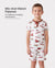 Toddler / Kids Christmas / Halloween Pajamas 3-Piece Bamboo Pajama Set 2-in-1 Look for 4 Seasons (Snug-Fitting) White