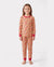Weihnachts-/Halloween-Pyjama 2-teiliges Bambus-Schlafanzug-Set mit kindlichem Print für Kleinkinder / Mädchen (Eng anliegend) Orange