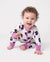 Bamboo Baby Boy/Girl Cartoon Printed 2-Way Zip Onesies Anti Slip Long-sleeve Footie Pink purple