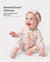 Bamboo Baby Boy/Girl Animal Printed 2-Way Zipper Anti Slip Long-sleeve Footie with/without Hairband Apricot