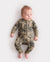 Baby Boy/Girl Plant Print Zip-up Snug-Fitting Wool Pajamas Green