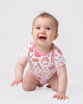 Bamboo Baby Boy/Girl 1pc Allover Print  Bodysuits  Pink