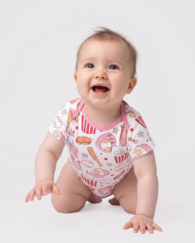 Bamboo Baby Boy/Girl 1pc Allover Print Bodysuits Pink