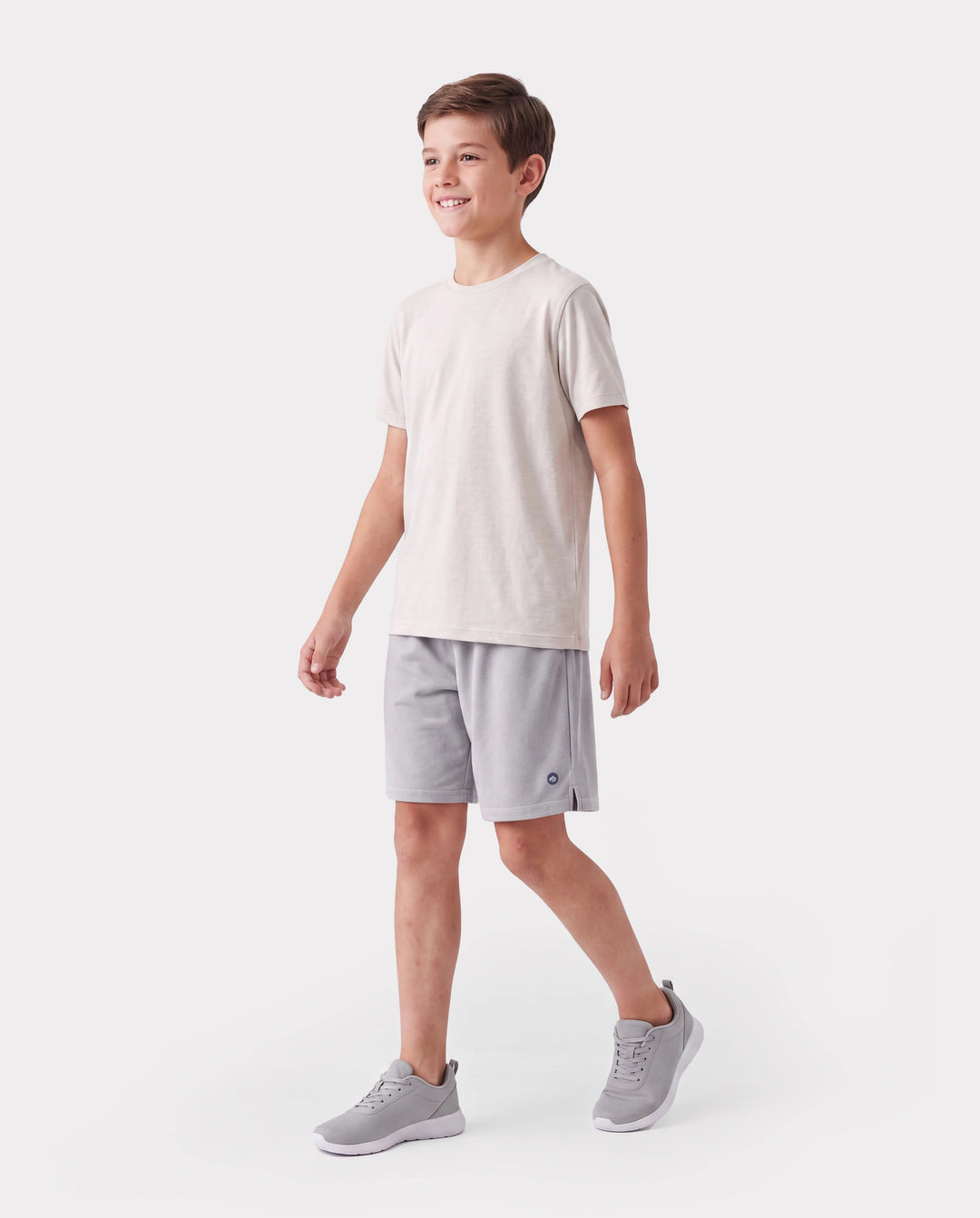 PatPat Rapidair activewear kid boy athletic quick dry breathable short swith pockets Grey