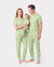 Daddy & Son Bamboo Family Mint Green PJs Cute Cartoon Food Theme Print Short Sleeve & Long Pants Sleepwear Matching Pajama set (Snug-Fitting for Children) Light Blue