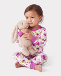 Weihnachten / Halloween Pyjama 2-teiliges Bambus-Pyjama-Set mit kindlichem Druck für Baby / Kleinkind (Eng anliegend) Helllila