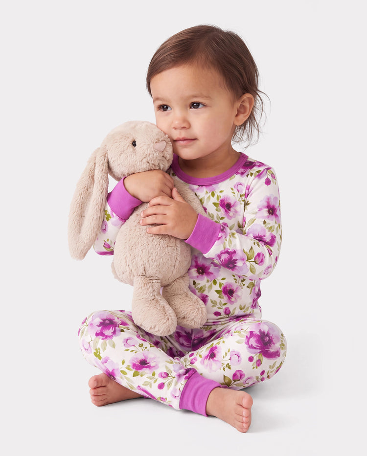 Christmas / Halloween Pajama 2-piece Bamboo Pajamas Set With Childlike Print for Baby / Toddler( Snug-Fitting) Light Purple