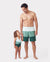 Daddy & Daughter Colorblock Swim Trunks or Wrap Side V-Neck Swimsuit MultiColour