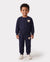Kinder 2-teiliges Set, einfarbig und unisex, aus Polyester-Material, Regular Fit. dunkelblau