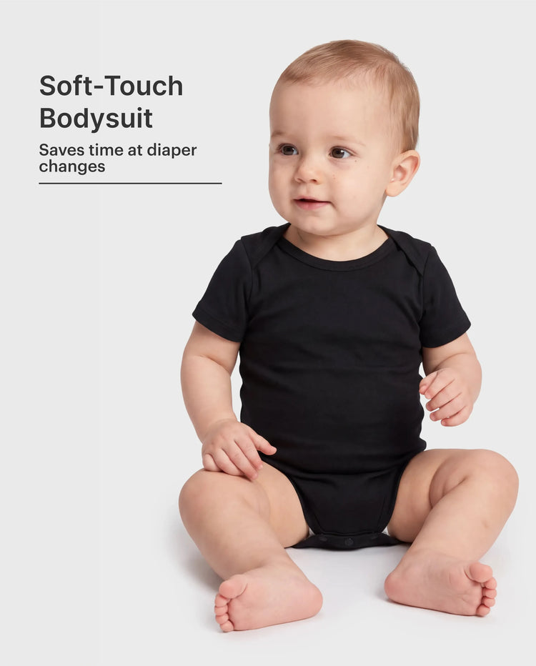 Bambus Baby Jungen/Mädchen Casual Strampler schwarz