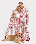 Christmas Matching Family Pajamas Reindeer & Xmas Tree Print Red