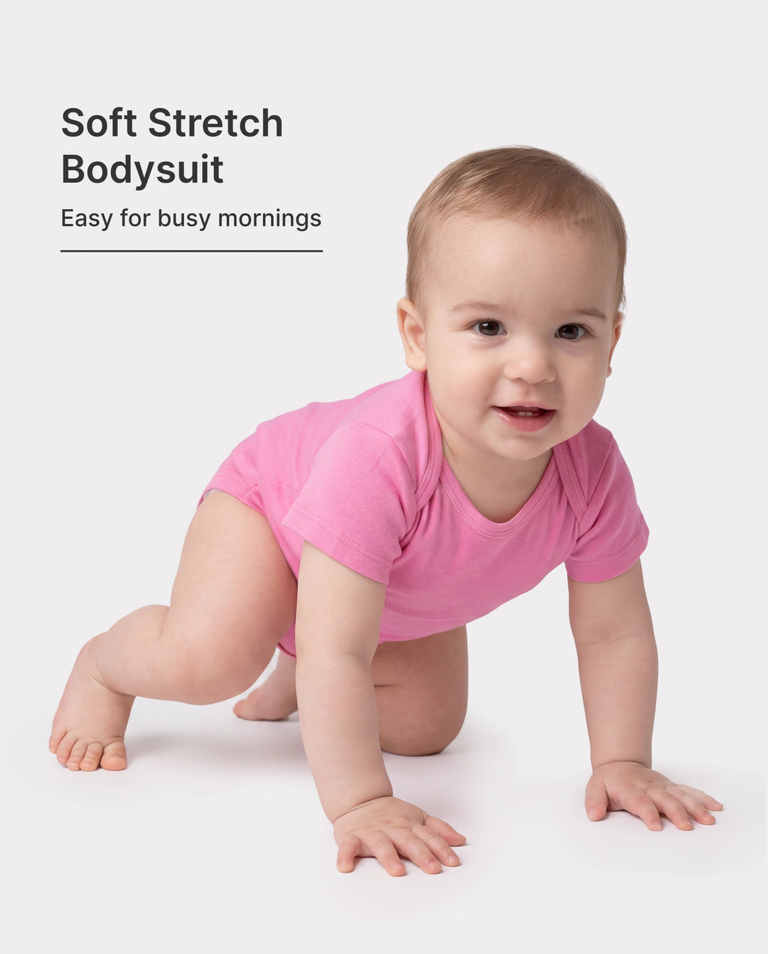 Lot de 3 barboteuses en lyocell de couleur unie pour bébé garçon/fille, rose