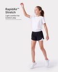 PatPat Lightflow Activewear kid girl athletic ultra light quick dry active shorts with bamboo viscose liner Deep Blue