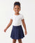 Falda pantalón de tenis 2 en 1 PatPat Rapidair Activewear para niña con pantalones cortos de viscosa de bambú y bolsillo, azul oscuro