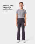Leggings taille haute évasés pour fille, pantalon de yoga avec chouchou assorti offert, gris foncé