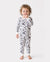 Christmas / Halloween Pajama 2-piece Bamboo Pajamas Set With Childlike Print for Baby / Toddler( Snug-Fitting) White
