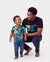 Daddy & Son Floral Panel T-shirt Sets Black
