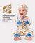Body en Bambou Bébé Garçon/Fille Imprimé Animal à Fermeture Éclair 2 Sens Antidérapant Manches Longues avec Pieds et Bandeau Bleu