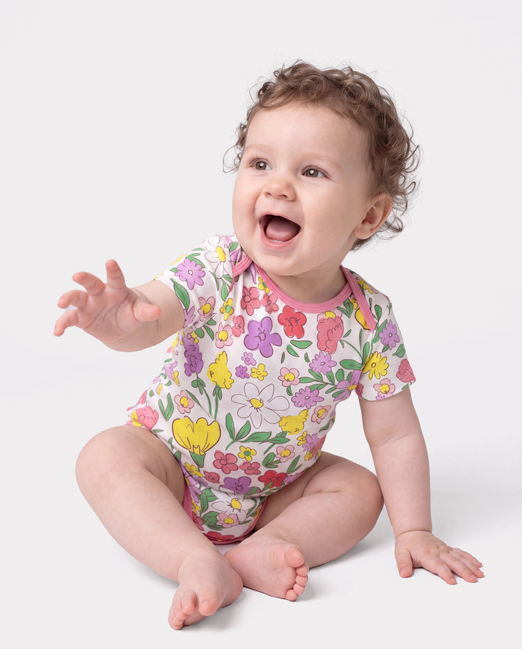 Body bébé garçon/fille en bambou 1 pièce à imprimé complet Multicolore