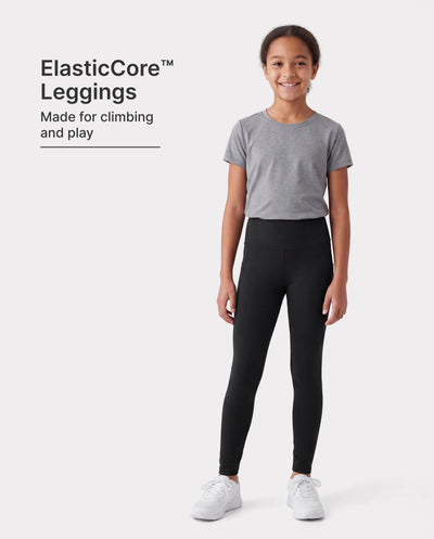 Leggings de yoga taille haute pour fille, couleur unie, avec chouchou assorti offert, noir