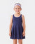 PatPat Rapidair activewear Robe de tennis pour fille avec bandeau et short en viscose de bambou avec poches Bleu foncé
