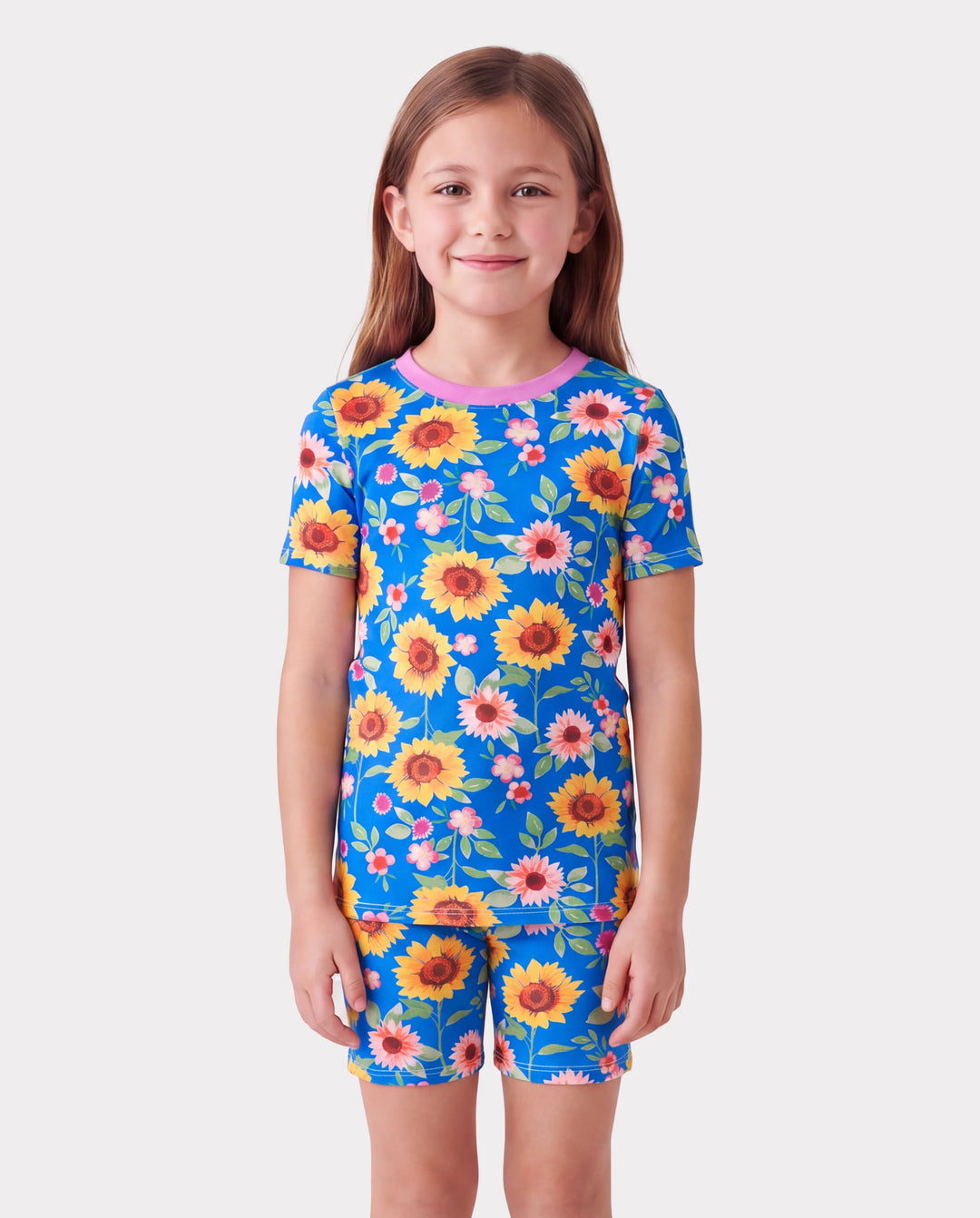 Pijama de bambú de 3 piezas para niños pequeños/niños, para Navidad/Halloween, 2 en 1, para las 4 estaciones (ajustado), color azul
