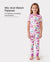 Kleinkind / Kinder Weihnachten / Halloween Pyjama 3-teiliges Bambus Pyjama Set 2-in-1 Look für 4 Jahreszeiten (eng anliegend) rosa