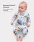 Pijama sin pies ajustado con cremallera y mezcla floral neutral de bambú para bebé Verde menta