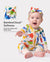 Pijama de bambú para bebé niño/niña con estampado de animales, cremallera bidireccional, antideslizante, de manga larga y con banda para el pelo, color amarillo albaricoque