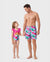 PAW Patrol Daddy & Daughter Large Flower All-over Print Swimsuit Roseo